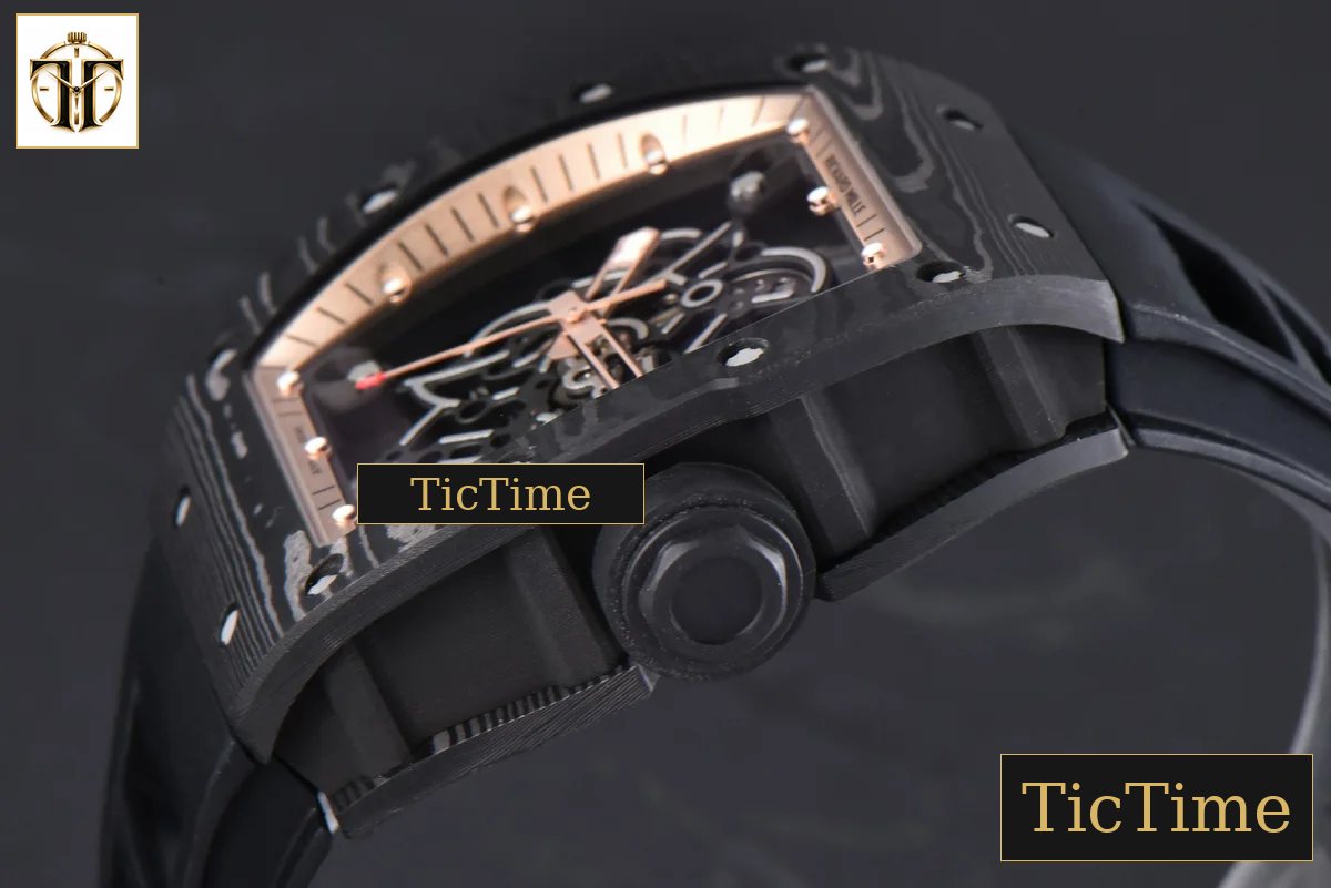 NTPT RM055 43mm ZF RG Bezel Black Crown Black Rubber Strap V6 RMUL2 — foto 13