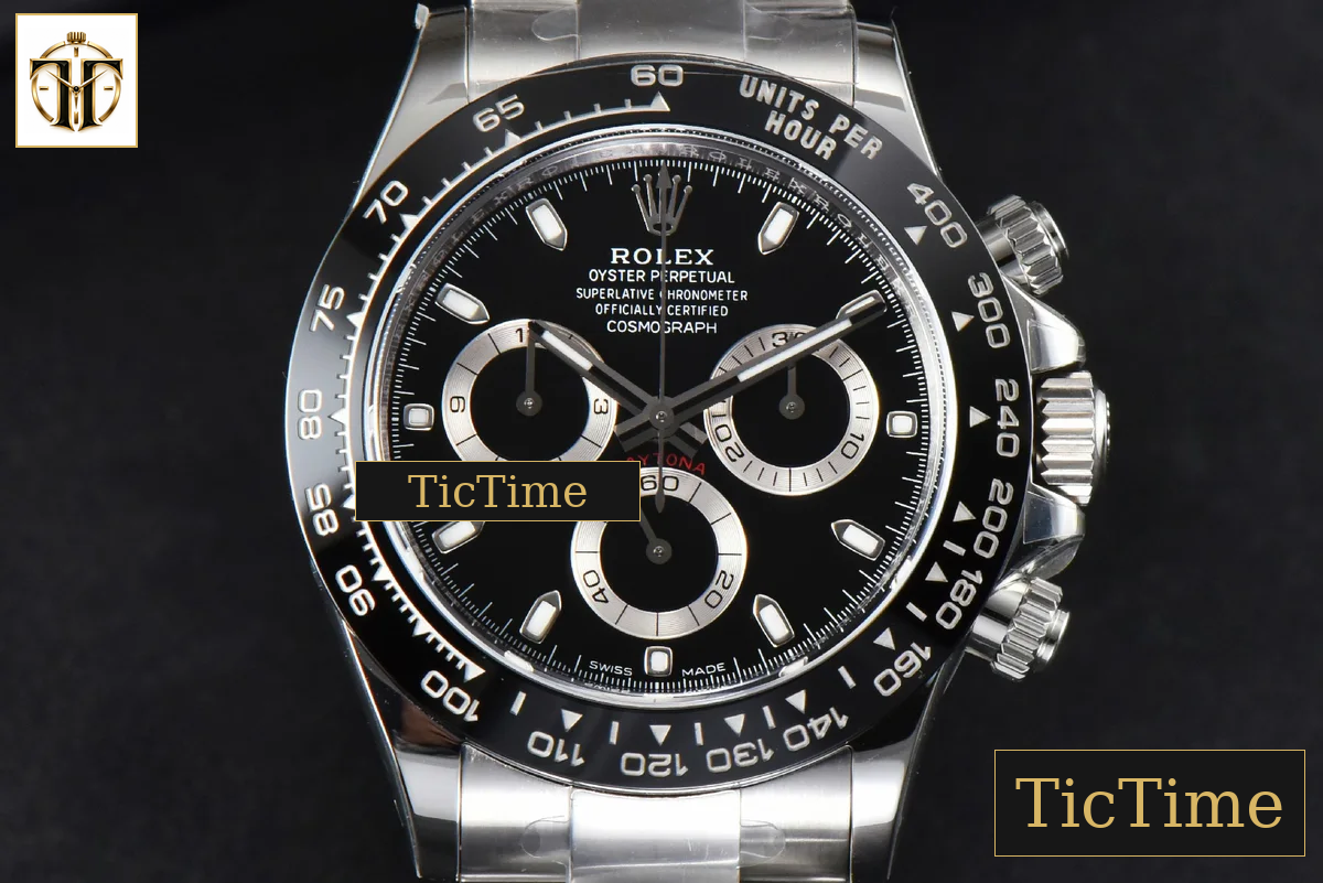 Daytona 116500 Clean Factory Black Ceramic Black Dial SS Bracelet A4130 — foto 2