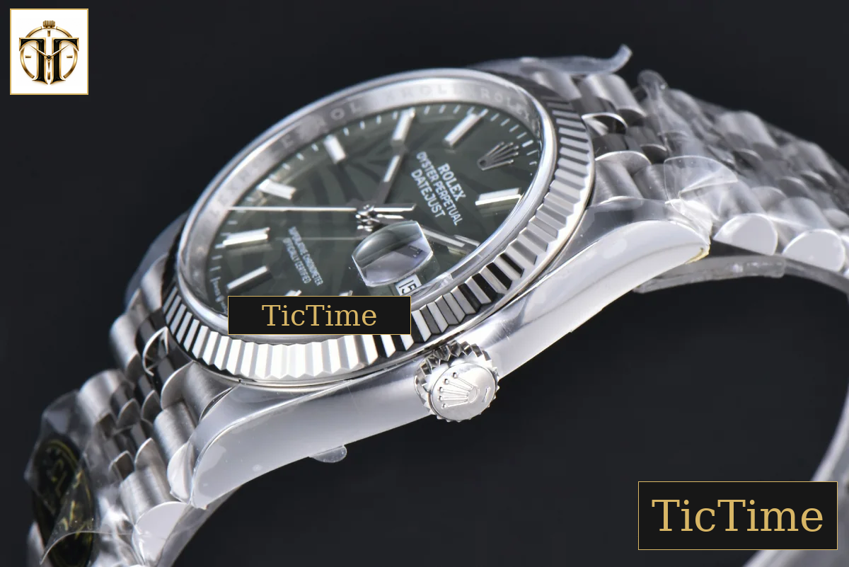 DateJust 126234 36mm Clean Factory Green Plam Dial Jubilee Bracelet VR3235 — foto 9