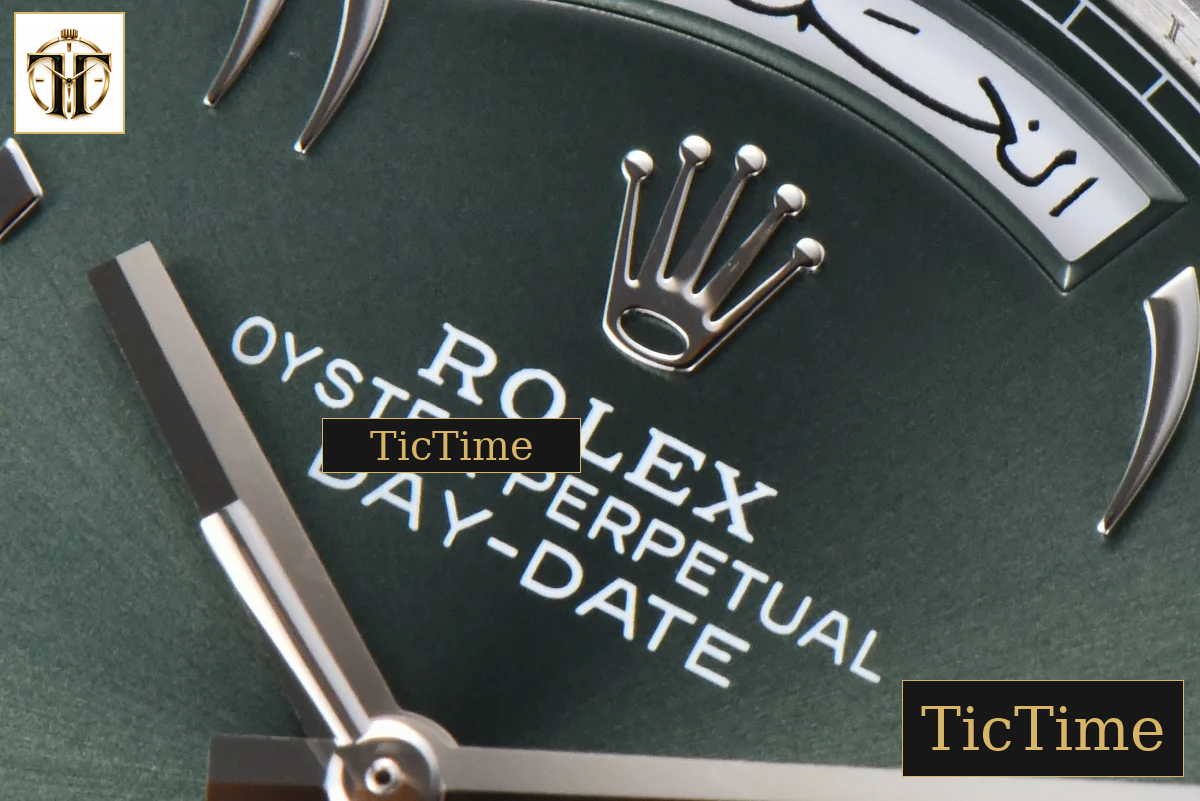 DayDate 904L Oliva 40mm GMF Green Arabic Dial President Bracelet A2836 — foto 4
