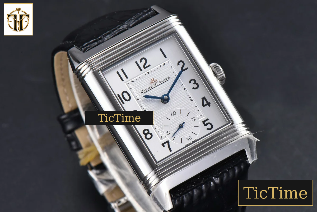 Master Reverso Tribute Small Seconds 30x47mm MGF White Circle Dial Black Leather Strap A854A — foto 11