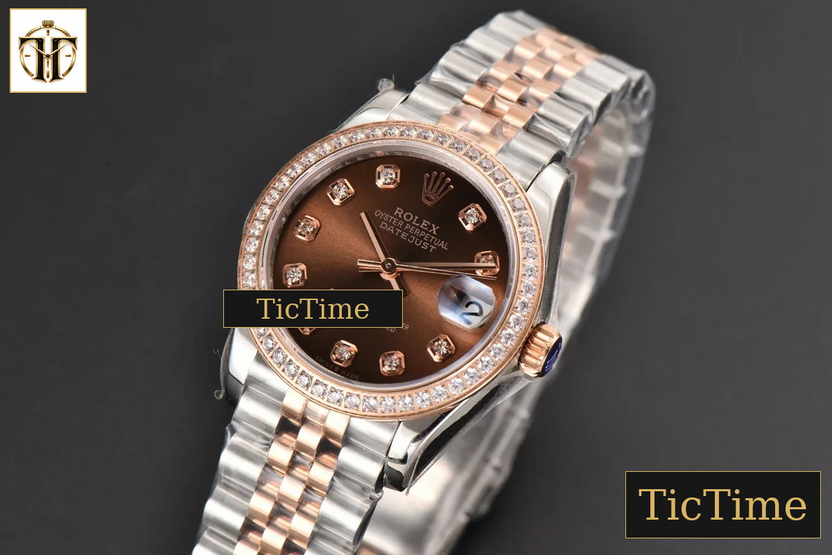 DateJust Ladies 904L 31mm WF RG/SS Diamond Brown Dial Diamond Marker Jubilee Bracelet A2671 — foto 4