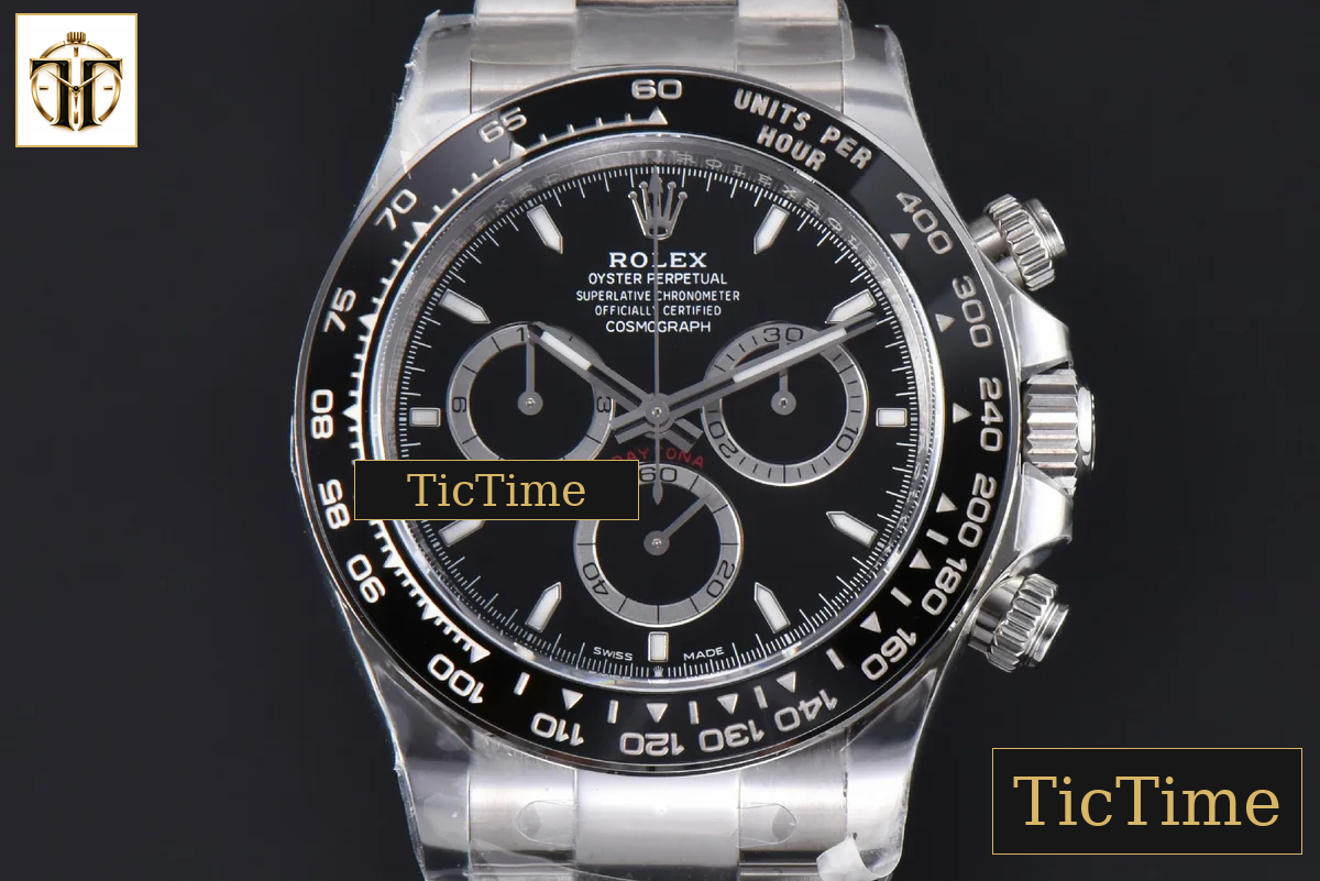 Daytona 904L 126500 40mm Clean Factory Black Dial Black Bezel SS Bracelet DD4131 — foto 2