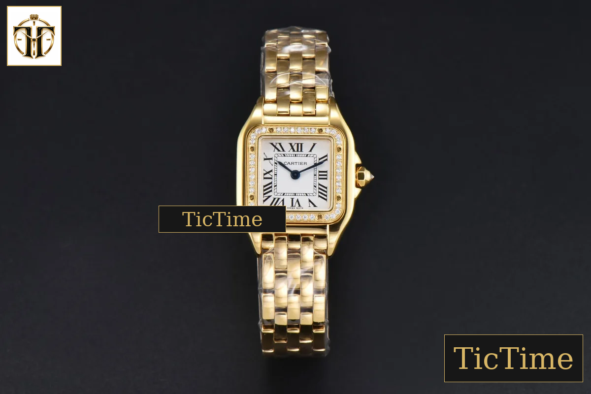 Panthère 22mm AF YG Diamond White Dial YG Bracelet Ronda Quartz — foto 3