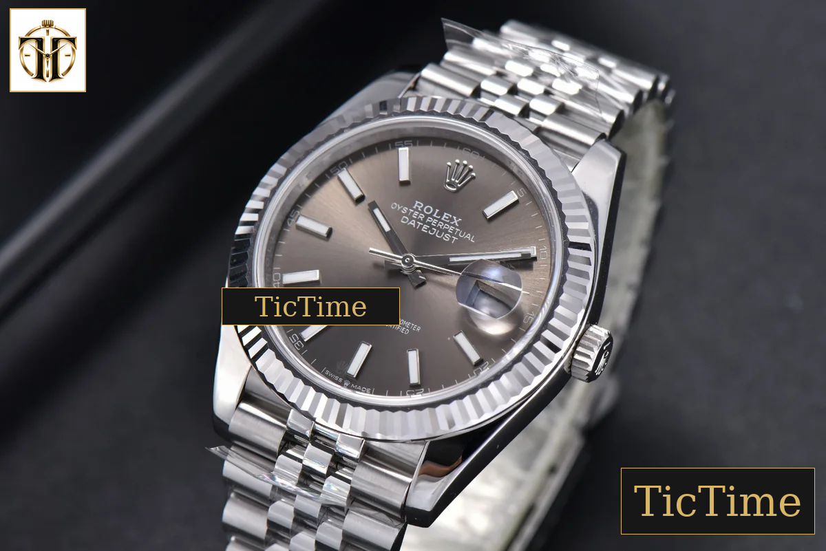 DateJust 904 126334 41mm ARF SS Gray Dial Lume Markers Jubilee Bracelet VR3235 — foto 5
