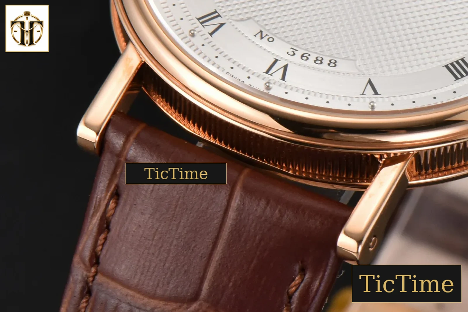 Classique 5157 38mm LTF RG White Dots Dial Roma Marker Brown Leather Strap MY9015 — foto 8