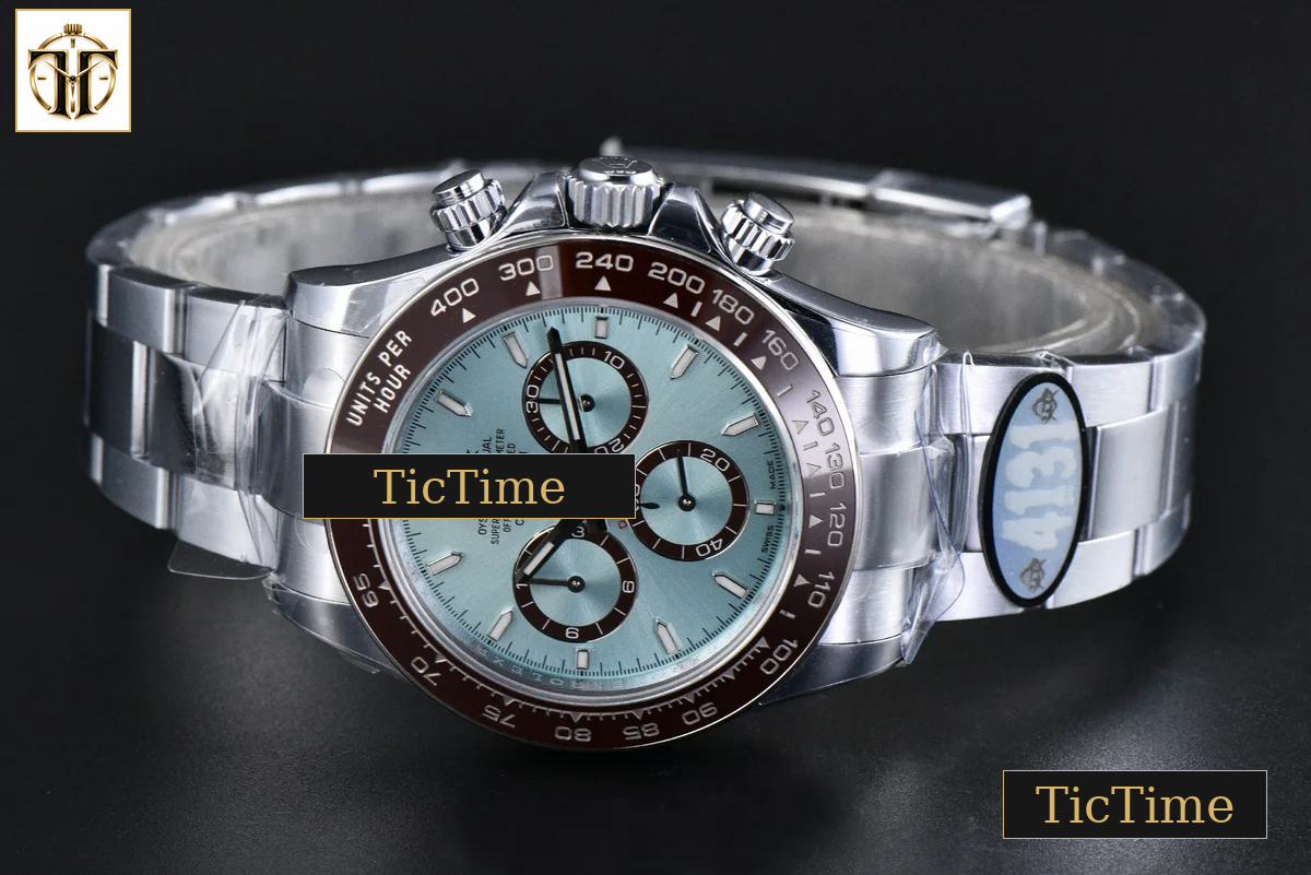 Daytona UFO 904L 126506 40mm UF Ice Blue Stick Dial Lume Markers SS Braclet (Free Sprung) UF4131 — foto 16