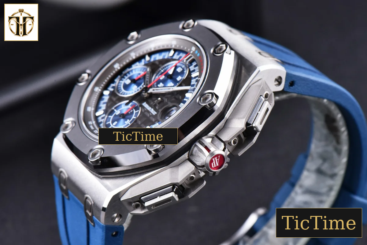 Royal Oak Offshore 26568PM 44mm JF Blue Dial Blue Rubber Strap A3126 — foto 11
