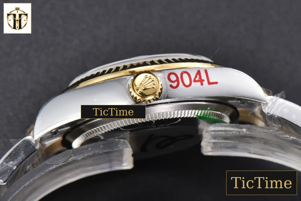 DateJust 904L 31mm GMF YG Fluted Bezel Green Flowers Dial Oyster Bracelet A2824 — foto 17