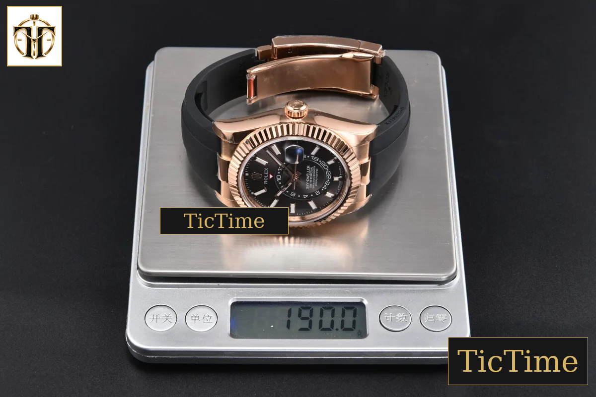 Sky-Dweller 336935 42mm ZF RG Case Grey Dial Rubber Oysterflex Strap (Tungsten) — foto 39