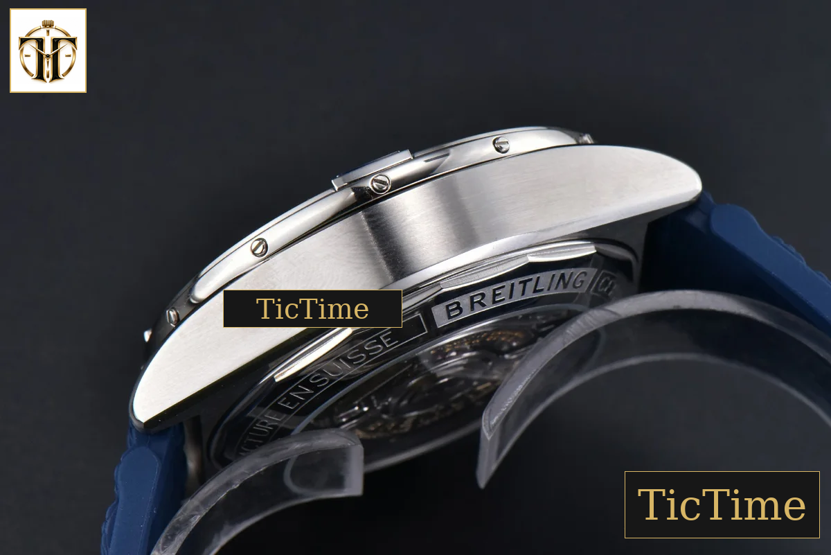 Chronomat B01 44mm BLSF Blue Bezel Blue Dial White Subdial White Rubber Strap 7750 — foto 16