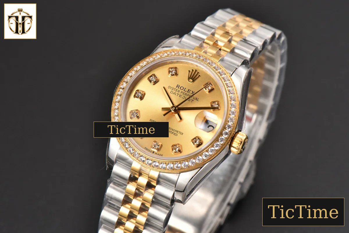 DateJust Ladies 904L 31mm WF YG/SS Diamond YG Dial Diamond Marker Jubilee Bracelet A2671 — foto 4