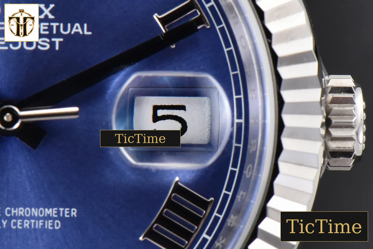 DateJust 126334 41mm Clean Factory Blue Roma Marker Jubilee Bracelet VR3235 — foto 9