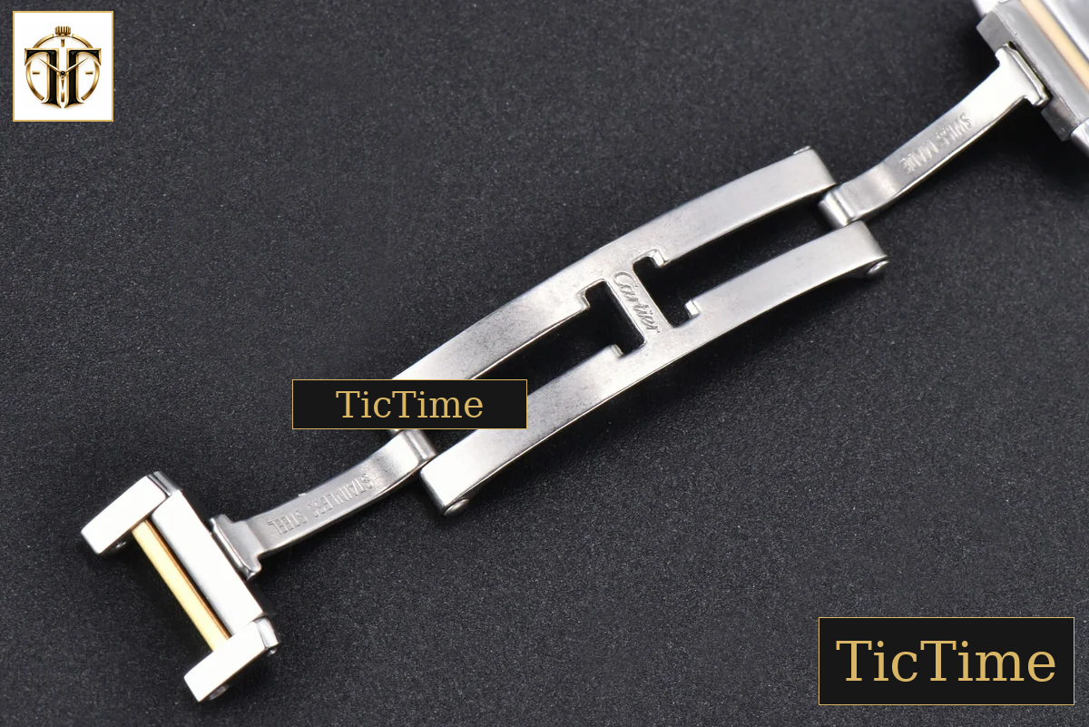 Tank Francaise Small 25.7mmx21.2mm 8848F Diamond YG/SS Bracelet Quartz — foto 22