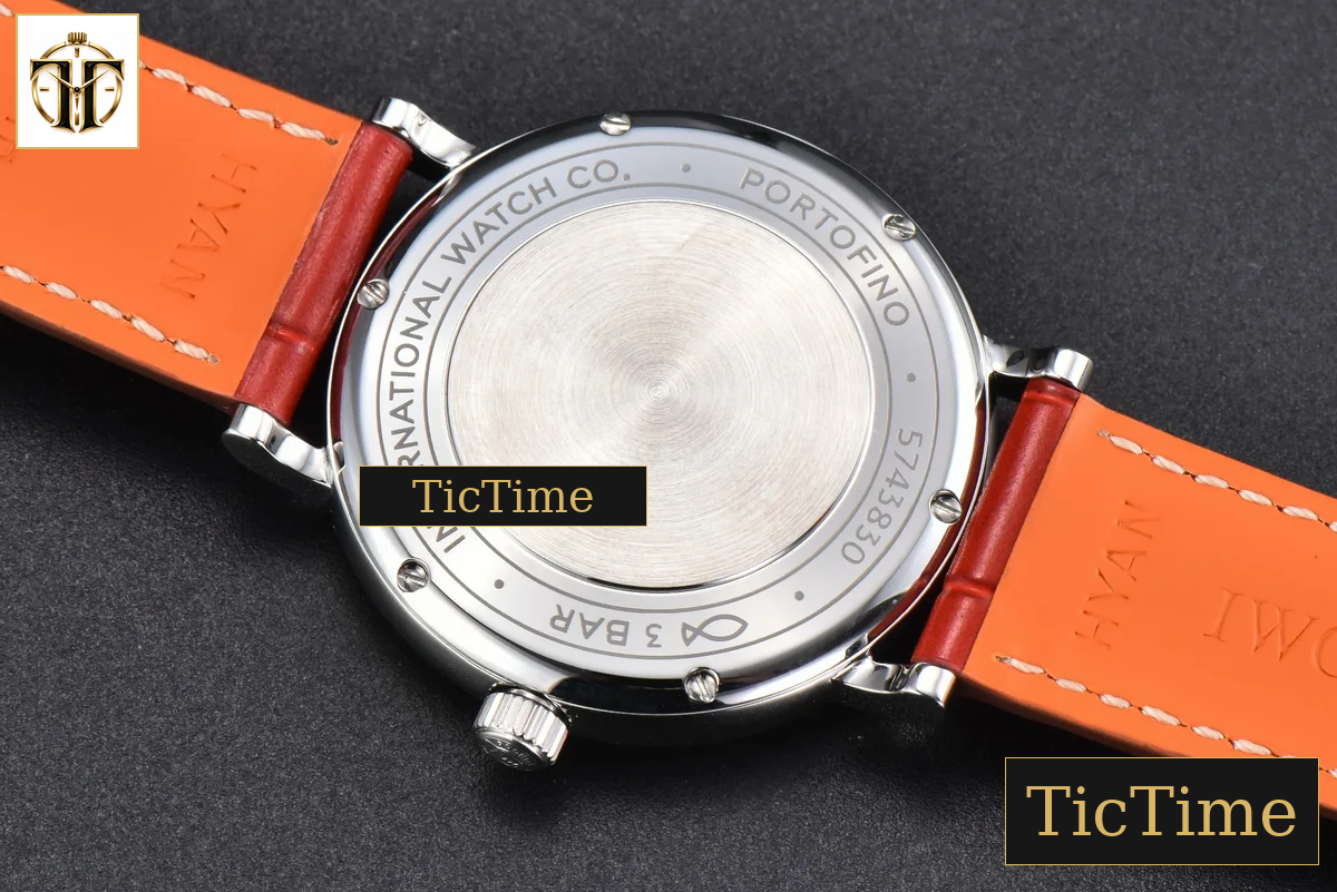 Portofino 37mm V7F Diamond Silver Dial Silver Marker Red Leather Strap A2892 — foto 16