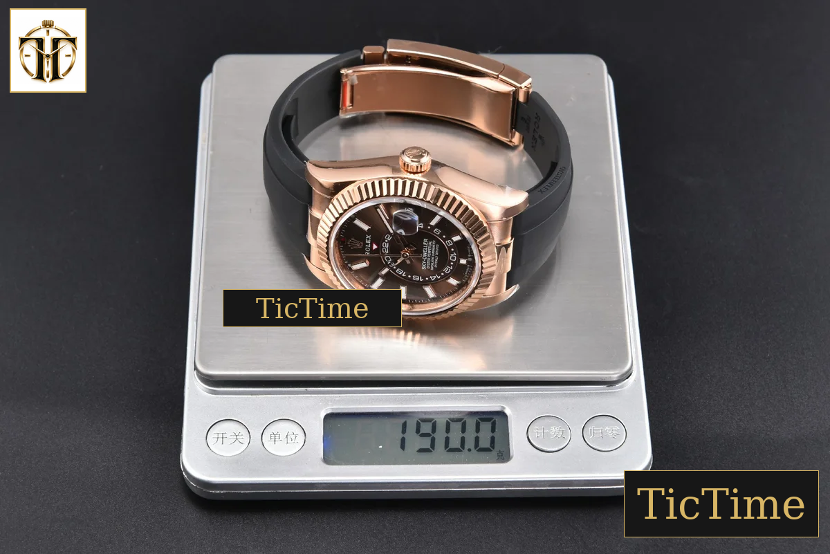 Sky-Dweller 336935 42mm ZF RG Case Brown Dial Rubber Oysterflex Strap (Tungsten) A23J — foto 36