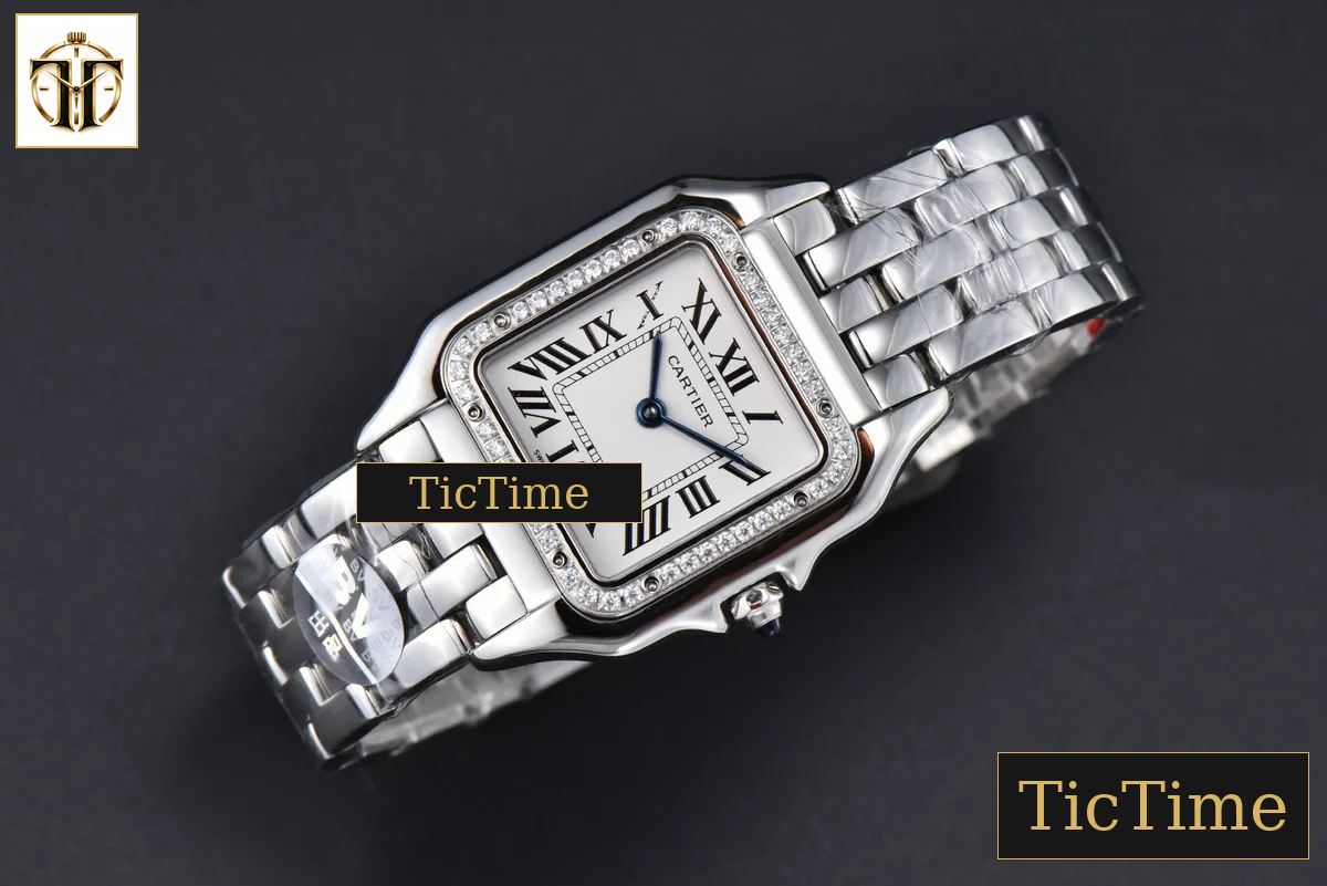 Panthère Secrete Ladies 27mm BVF SS Diamond Bezel White Dial SS Bracelet Ronda Quartz — foto 4