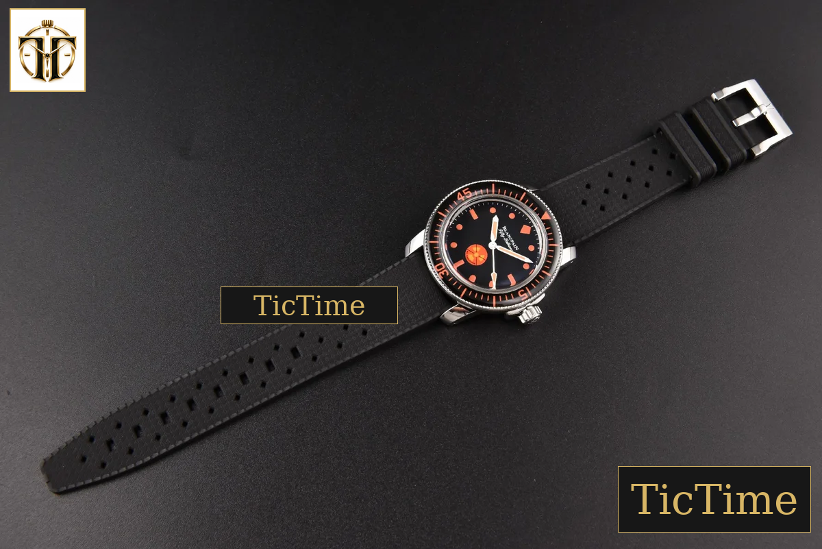 Fifty Fathoms ‘No Rad Only’ 5008E 40mm GSF Black Dial Black Rubber Strap A1151 — foto 34