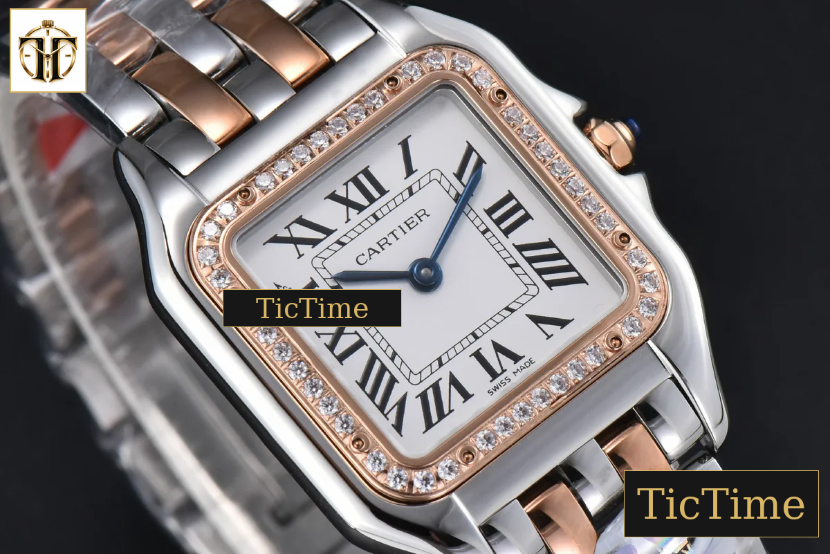 Panthère Secrete Ladies 27mm BVF SS/RG White Dial Diamond Bezel SS/RG Bracelet Ronda Quartz — foto 11