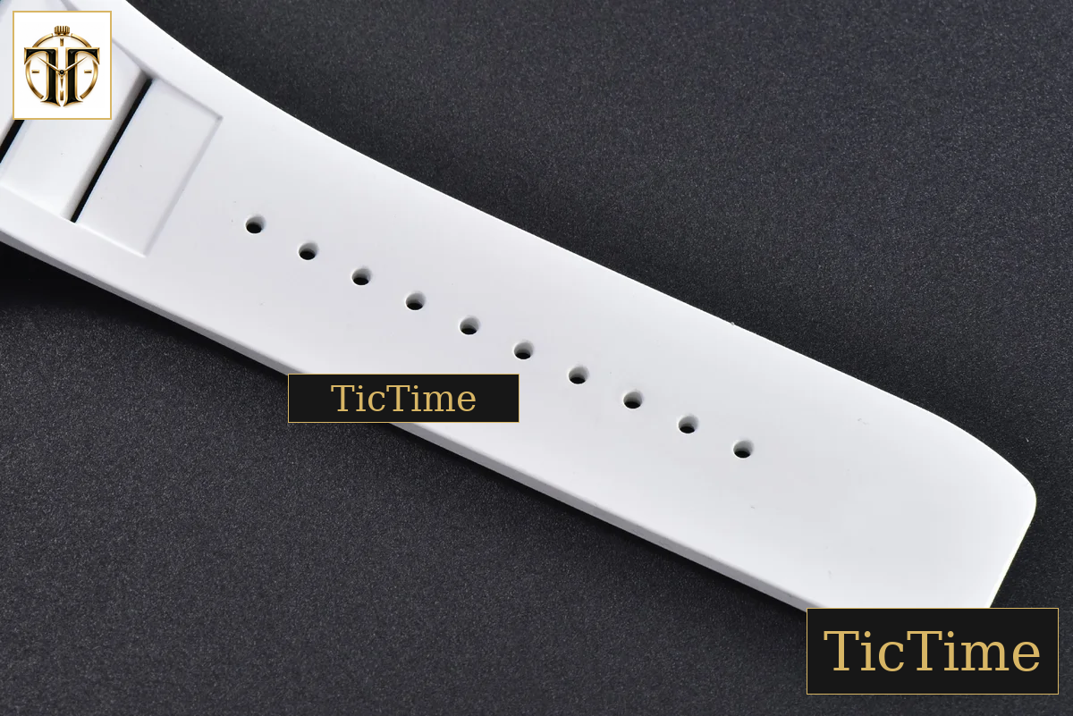 NTPT RM035-02 42mm ZF Skeleton Dial White Rubber Strap NH05A — foto 30