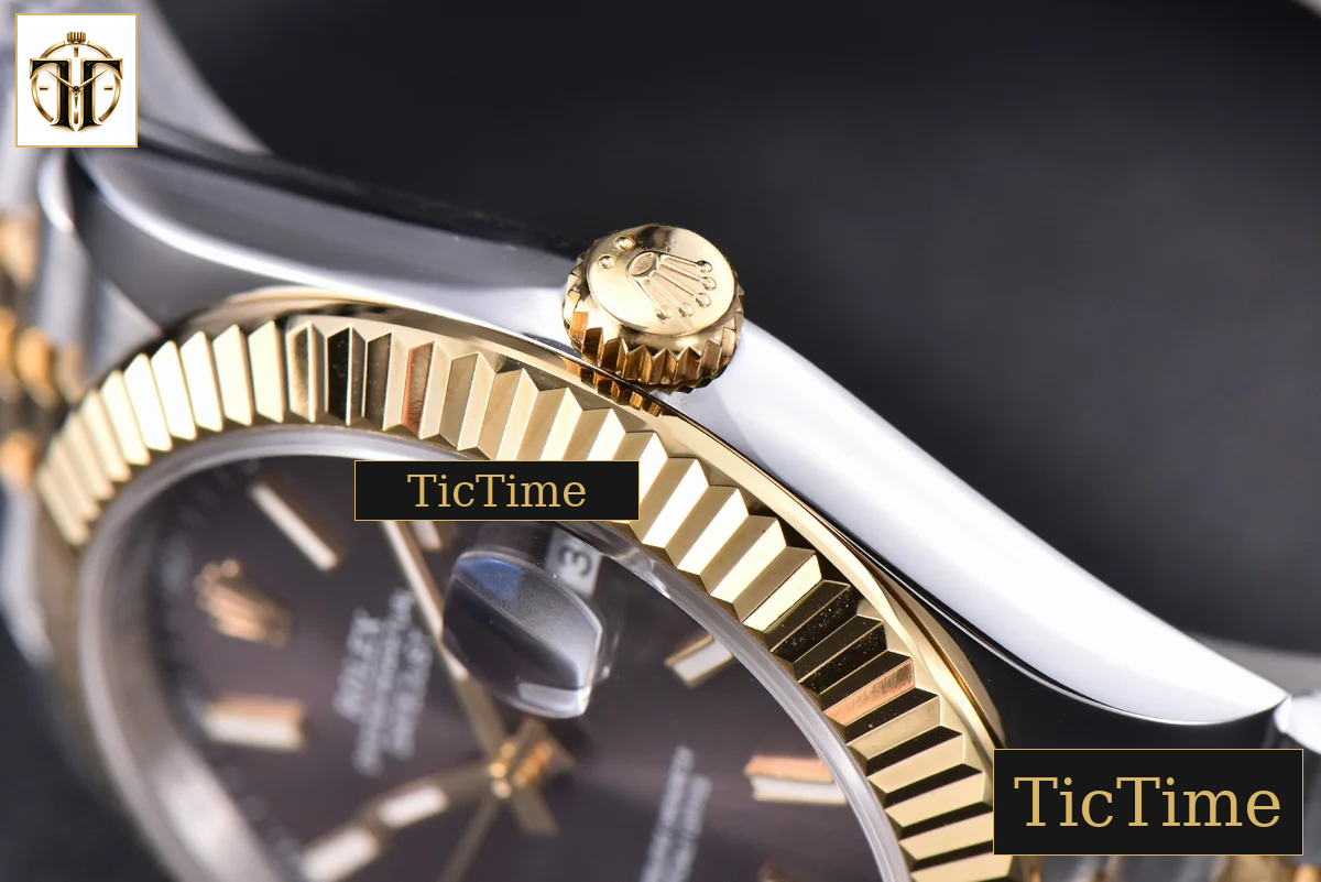 Datejust 41mm GMF YG/SS Gray Dial Stick Marker Fluted Bezel Jubille Bracelet VR3235 — foto 15