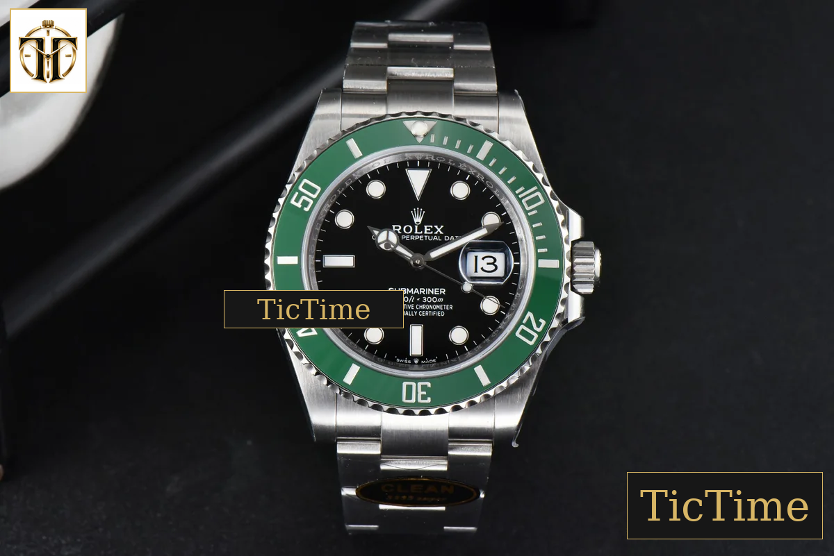 Submariner LV 126610 41mm Clean Factory Green Ceramic Black Dial SS Bracelet VR3235 — foto 3