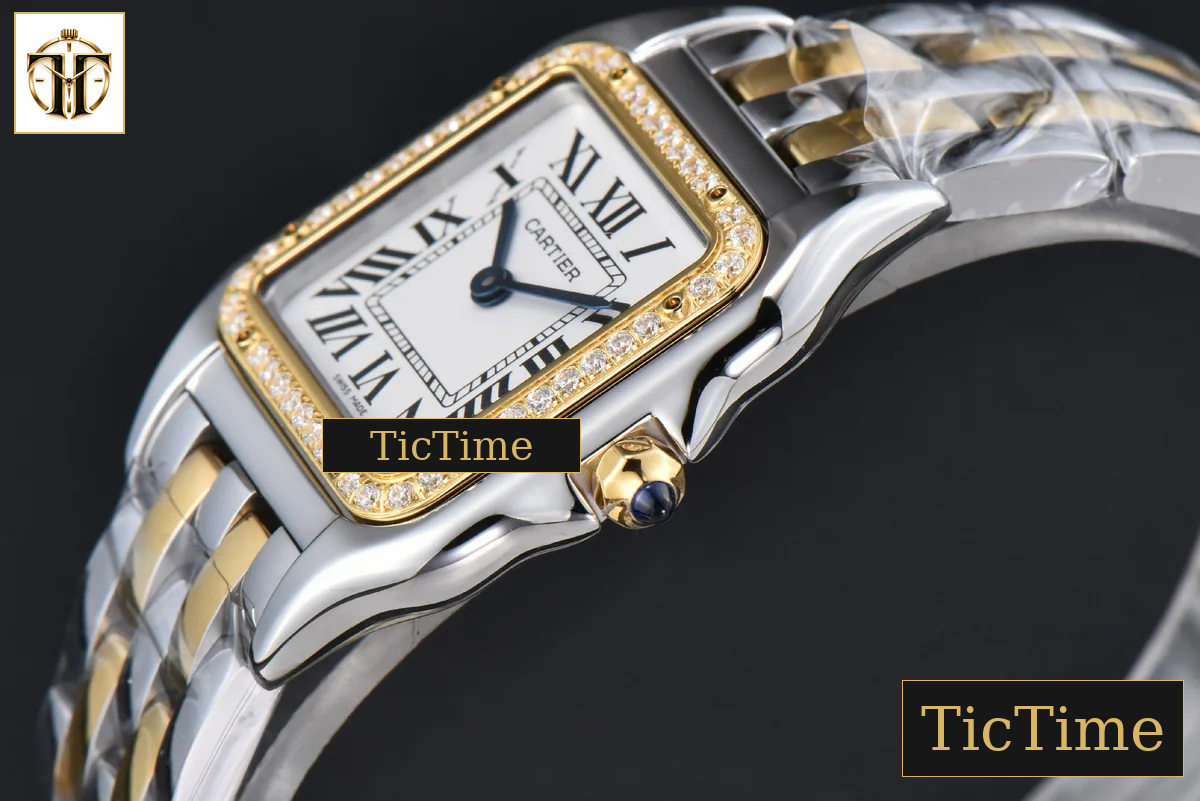 Panthère 27mm AF SS/YG Diamond Bezel White Dial SS/YG Bracelet Ronda Quartz — foto 10