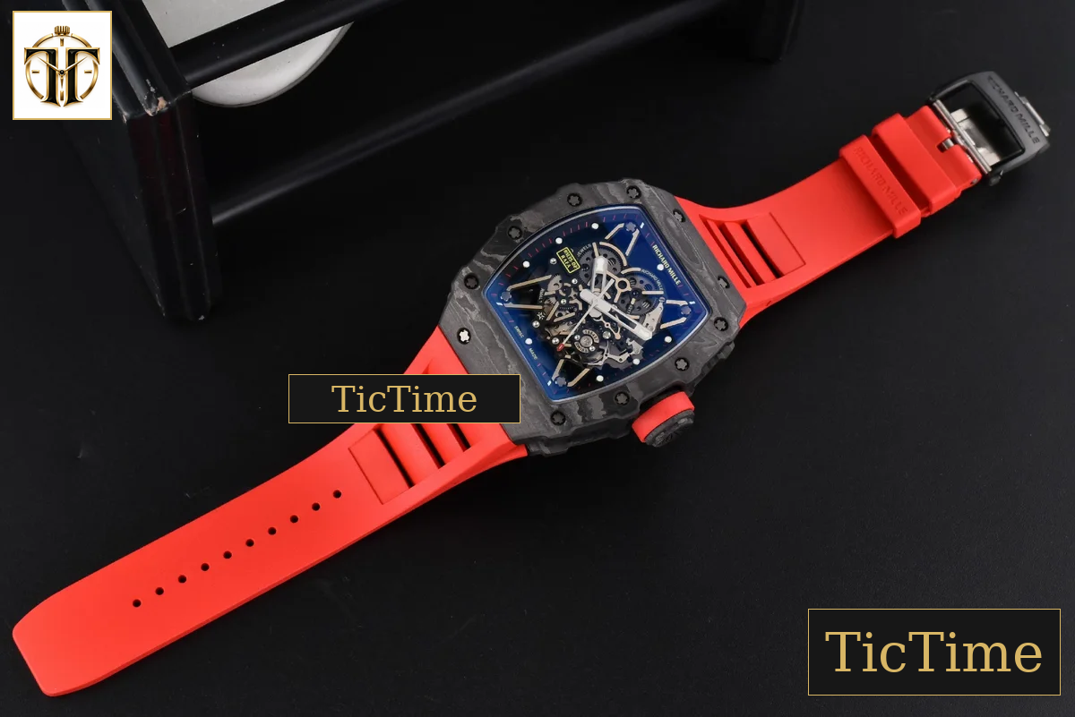 NTPT RM035-02 ZF Skeleton Dial Red Rubber Strap V5 NH05A — foto 27