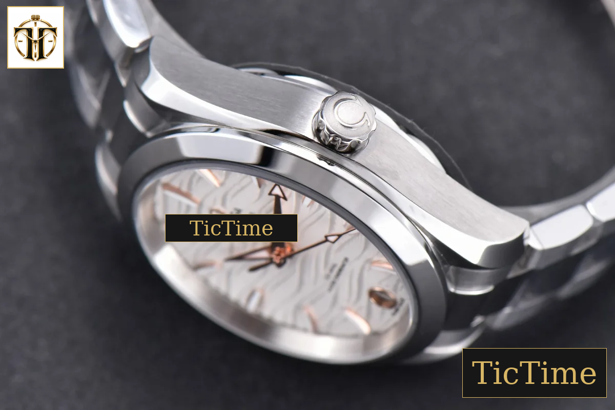 Aqua Terra 150M Ladies 34mm VSF White Wave Dial RG Marker SS Bracelet A8800 — foto 12