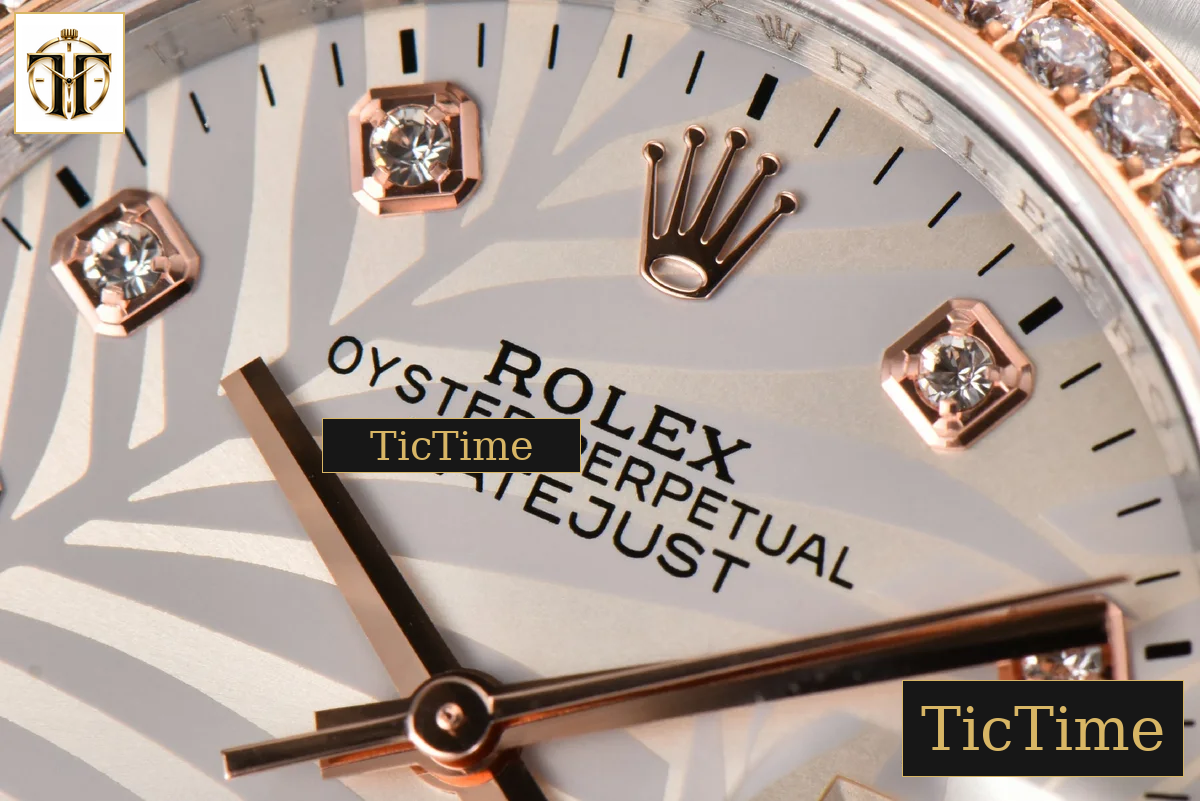 DateJust 36mm BPF RG/SS Diamond Silver Plam Dial Diamond Marker Jubilee Bracelet 2824 — foto 9