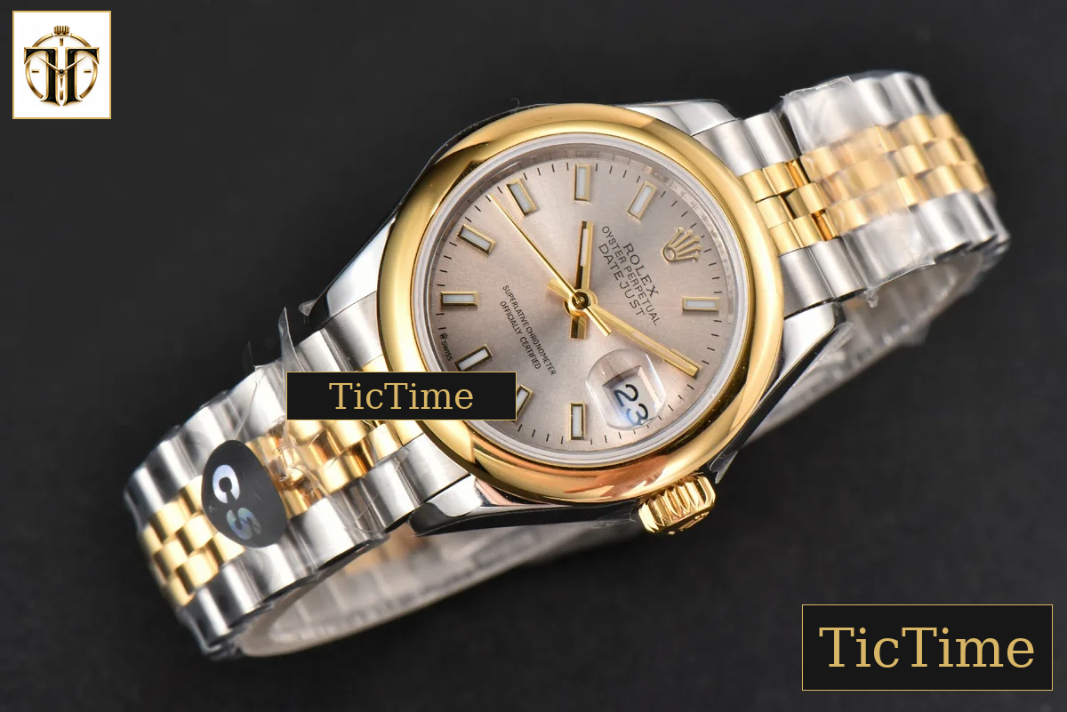 DateJust Ladies 28mm WF YG/SS Smooth Bezel Silver Dial Jubilee Bracelet A2236 — foto 4