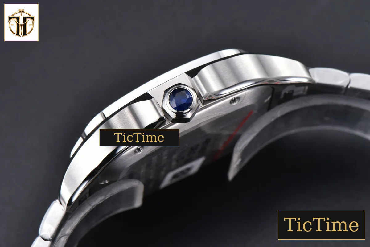 Santos de Cartier XL 40mm AF SS White Dial Diamond Bezel SS Bracelet Miyota 9015 — foto 13