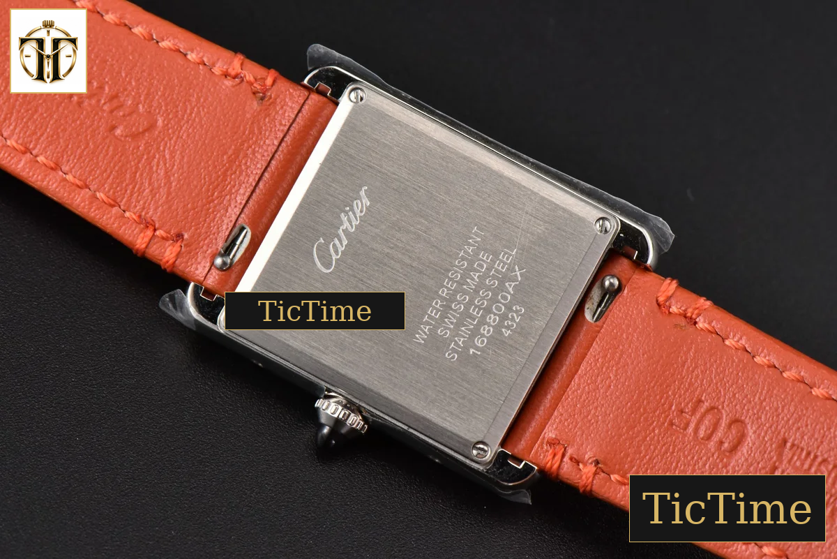 Tank Must Large 33.7×25.5mm K11F White Dial Orange Smooth Calf Strap Quartz — foto 14