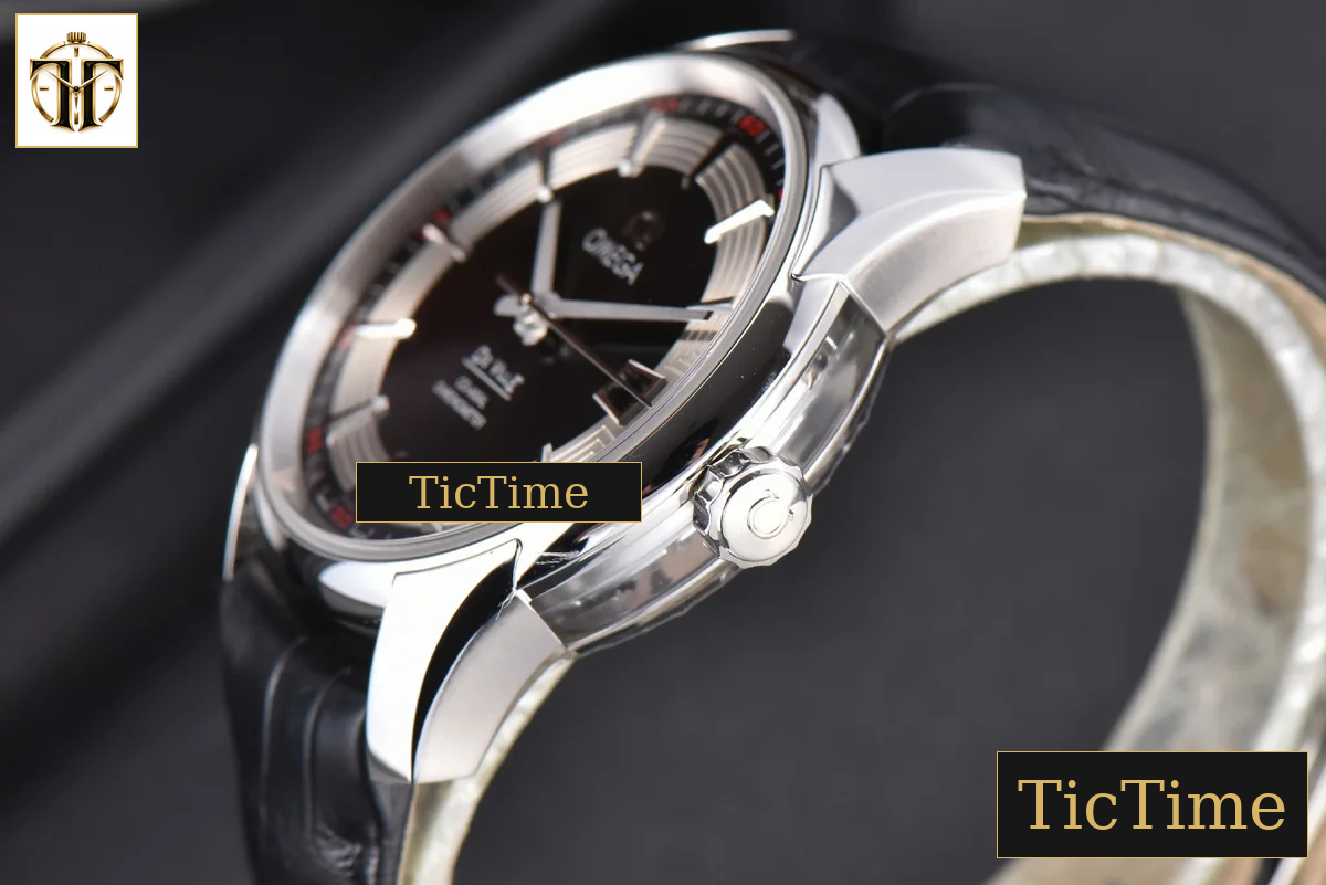 De Ville Hour Vision 41mm VSF Black/Silver Dial Black Croco Strap A8500 — foto 9