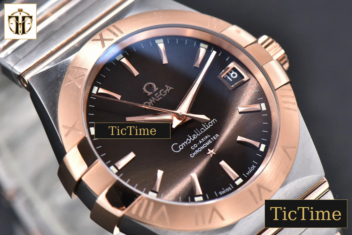 Constellation 38mm VSF SS/RG Brown Dial Stick Markers SS/RG Bracelet A8500 — foto 10