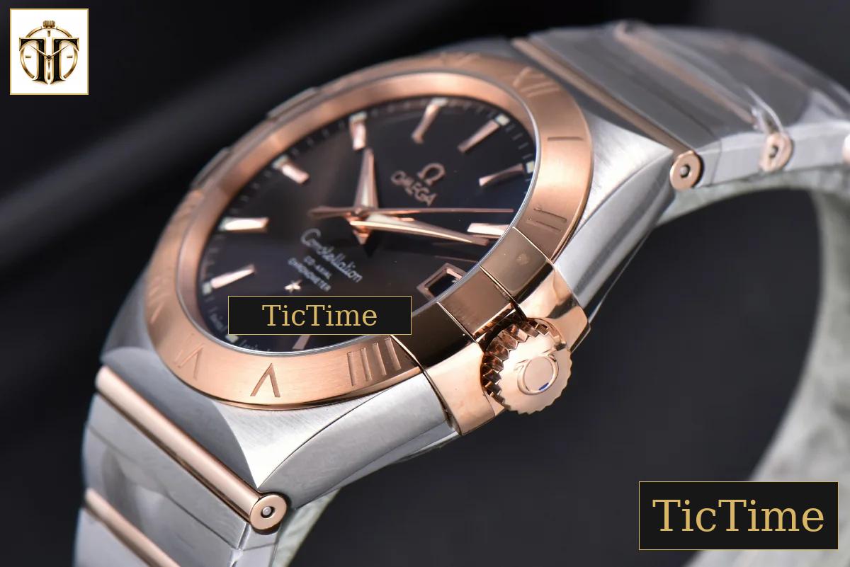 Constellation 38mm VSF SS/RG Brown Dial Stick Markers SS/RG Bracelet A8500 — foto 11