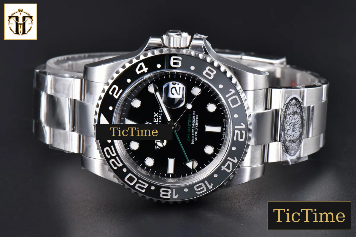 GMT Master II GRNR 904L 126710 40mm Clean Factory Black/Gray Bezel Black Dial Osyter Bracelet DD3285 — foto 19