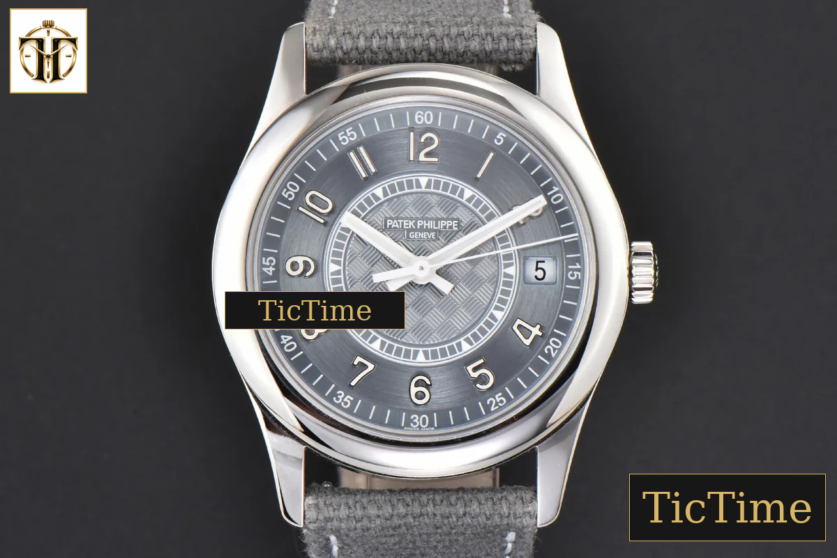 Calatrava 6007 40mm PPF Grey Blue Dial Gray Nylon Strap 324CS — foto 2