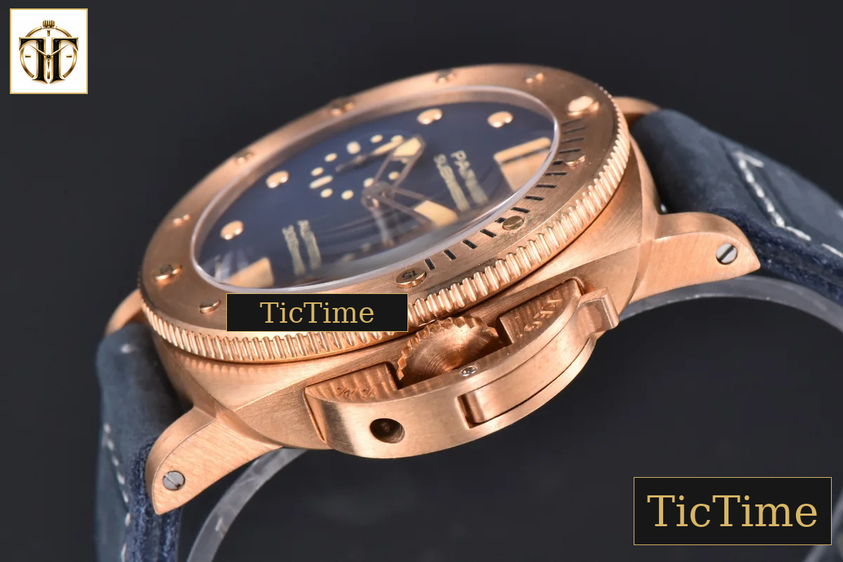 Submersible Quaranta PAM1074 42mm VSF Bronze Blue Dial Blue Leather Strap P900 — foto 11
