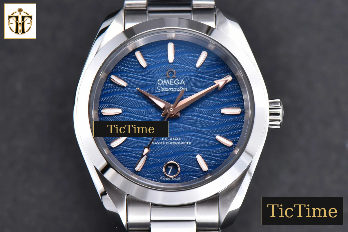 Aqua Terra 150M Ladies 34mm VSF Blue Dial RG Marker SS Bracelet A8800 — foto 2