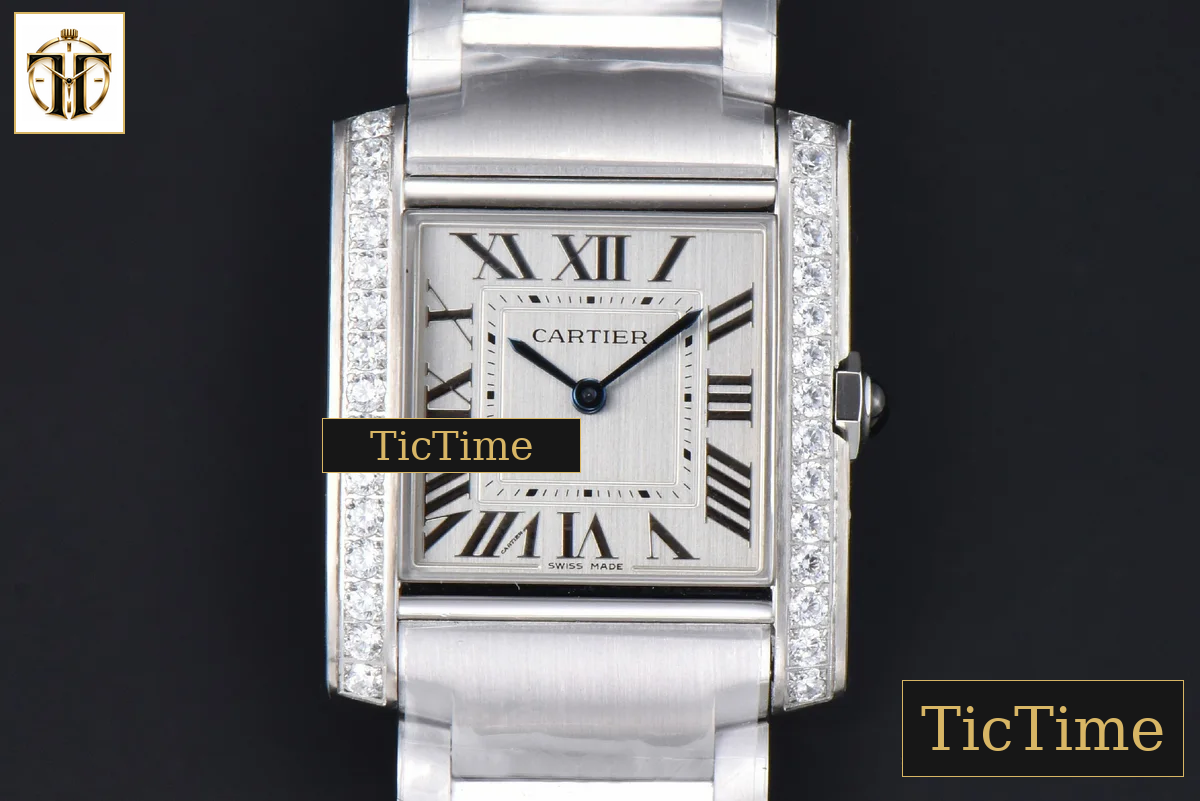 Tank Francaise Medium 32mmx 27mm 8848F Diamond SS Bracelet Quartz — foto 2