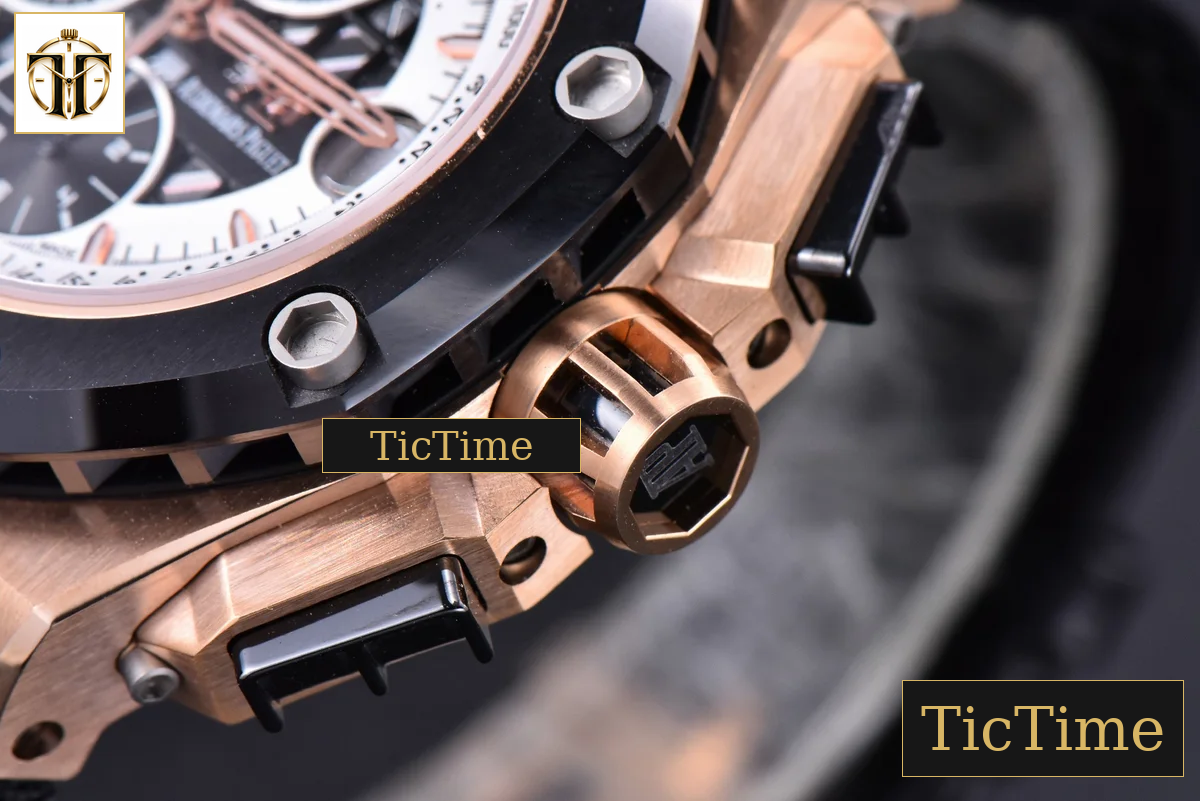 Royal Oak Offshore Ruben Barrichello II 44mm JF RG White Skeleton Dial Black Leather Strap V2 A3126 — foto 10