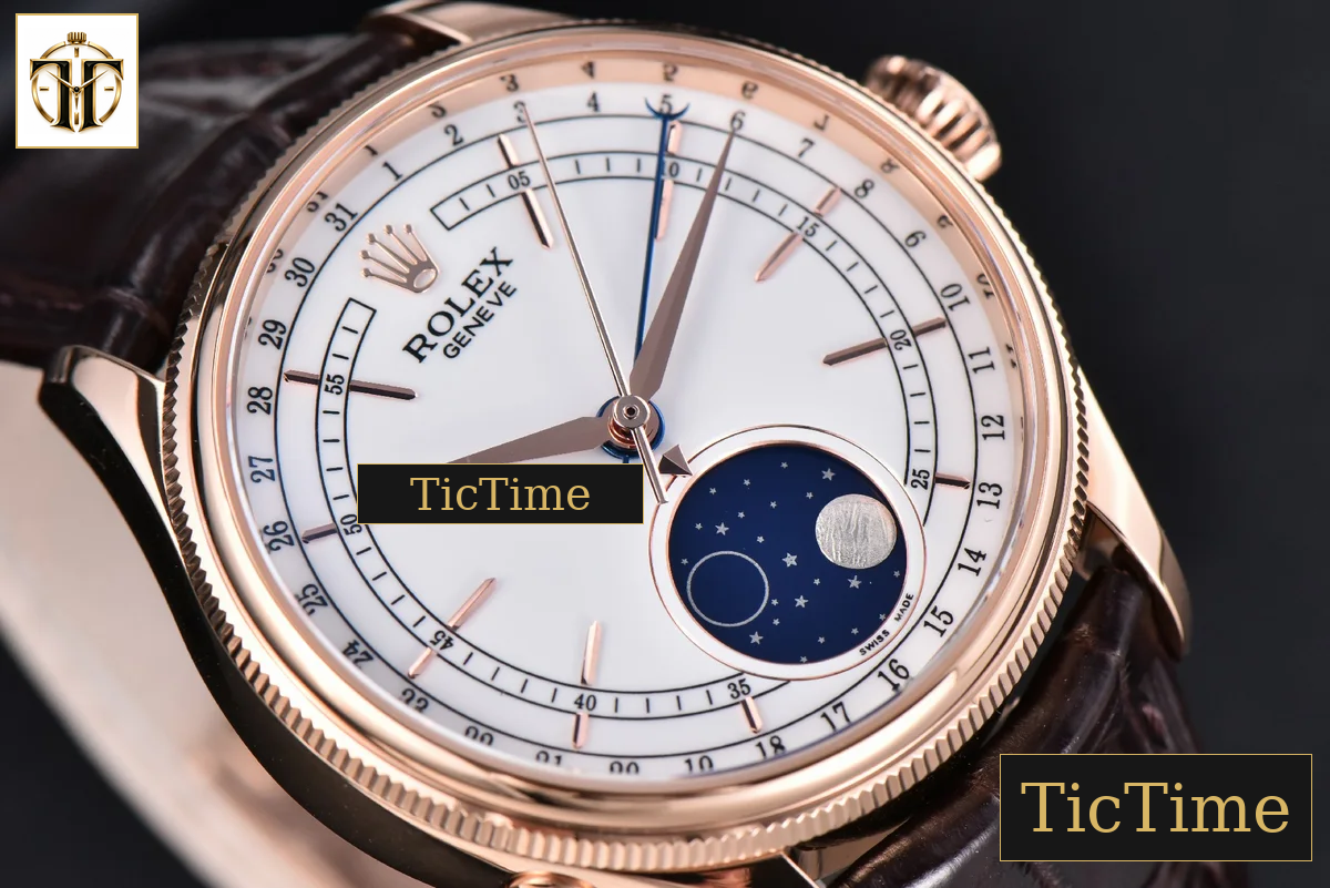 Cellini Moonphase 50535 40mm KZF RG white dial Mod Asia 3195 — foto 10
