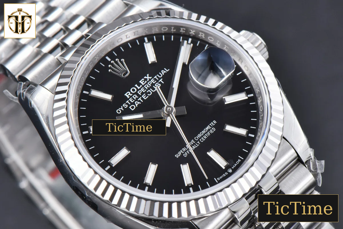 DateJust 904L 126234 36mm VSF Black Dial Lume Marker Jubilee Bracelet VS3235 — foto 15