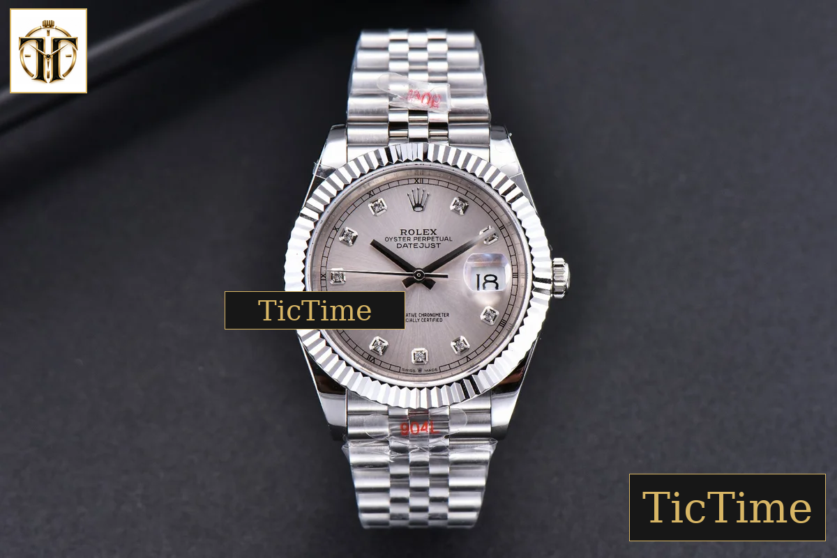 Datejust 41mm GMF SS Silver Dial Diamond Marker Fluted Bezel Jubille Bracelet VR3235 — foto 3