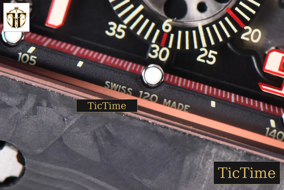 NTPT Chrono RM011 KVF Skeleton Dial Red Crown Black Rubber Strap V2 A7750 — foto 11