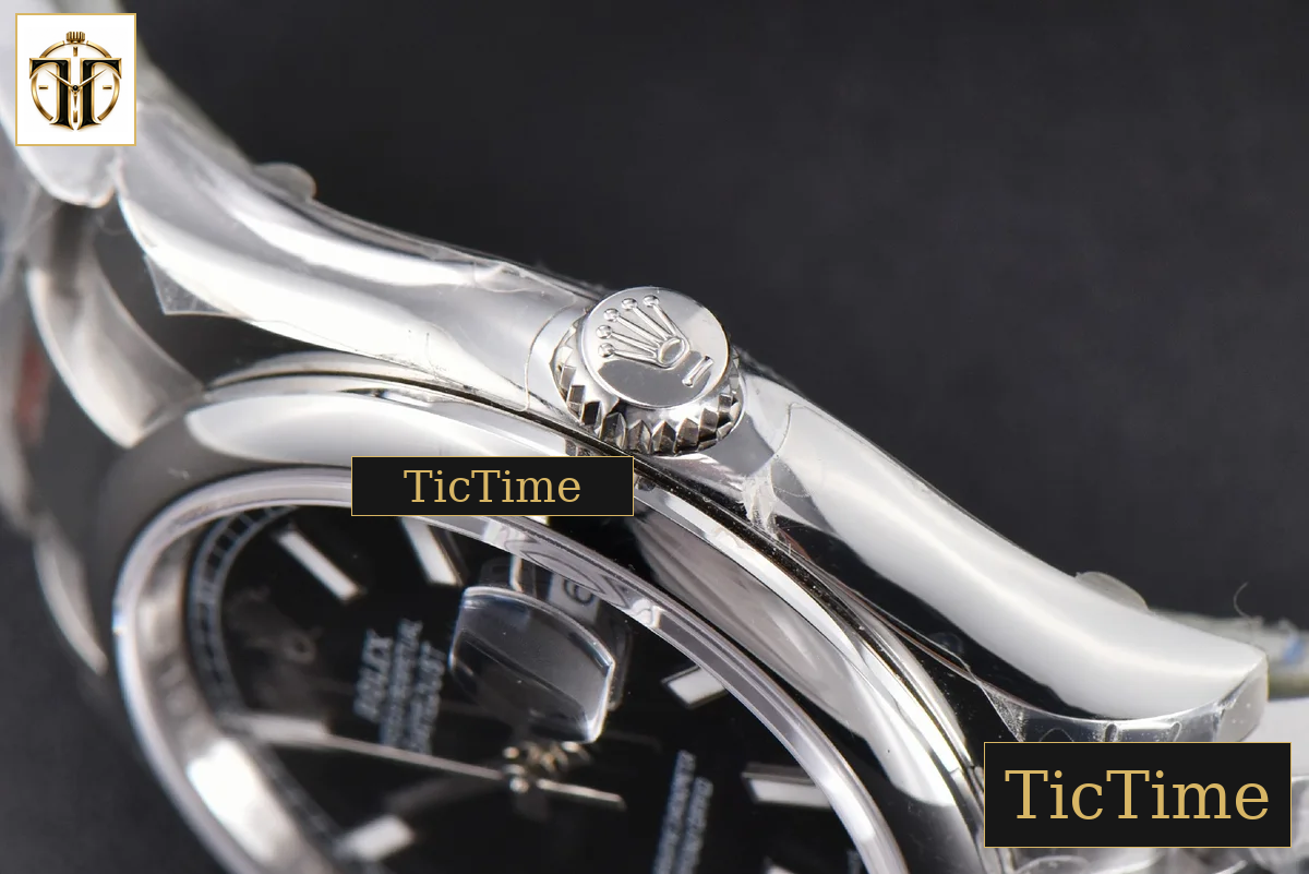 DateJust 36mm GMF SS Smooth Bezel Black Dial Lume Marker Oyster Bracelet VR3235 — foto 14