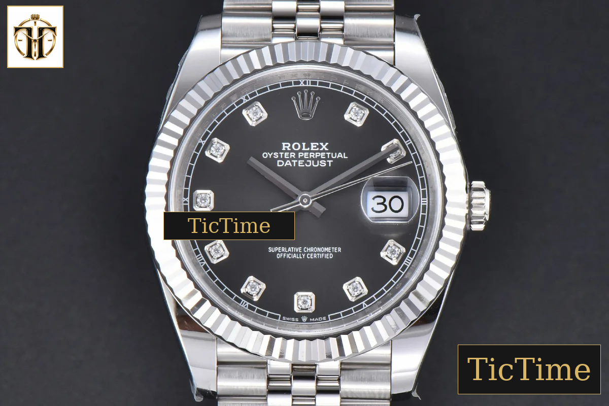 DateJust 904L 126334 41mm CF Gray Dial Diamond Marker Jubilee Bracelet VR3235 — foto 2