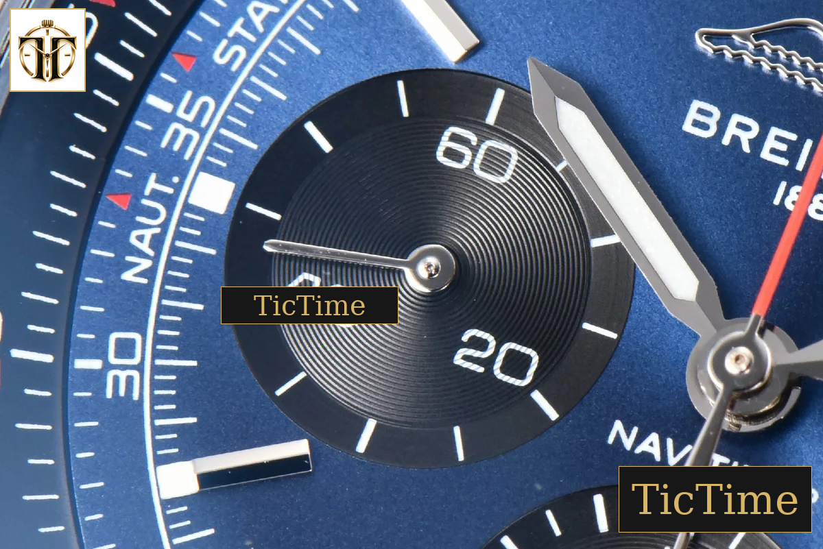 Navitimer B01 43mm BLSF Blue Dial Black Leather Strap A7750 — foto 6