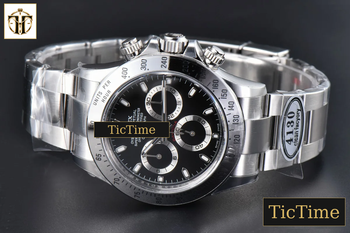 Daytona 904L 116520 40mm Clean Factory Black Dial 4130 — foto 17